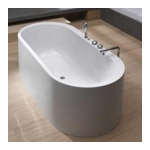 Акриловая ванна VITRA Istanbul овальная 190x90 в комплекте с сифоном и ножками, 53000001000- фото3