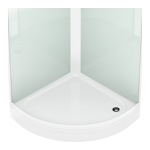 Душевая кабина DOMANI-SPA Simple 90*90*2180 прозрачное стекло / белые стенки с крышей- фото2