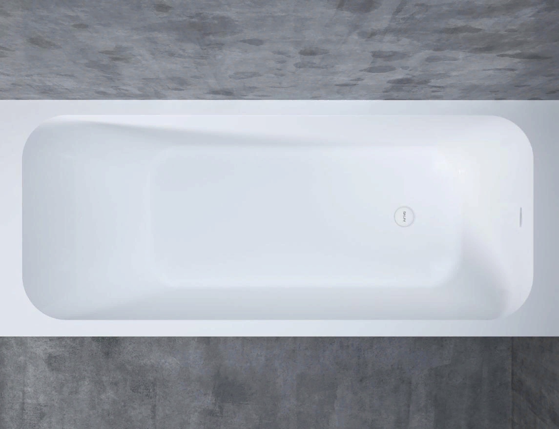 Встраиваемая ванна из камня Salini ORLANDO 160 cм S-Sense (Sapirit) матовая - фото