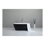 Ванна отдельностоящая Frank F6123 White/Black 1700x810- фото