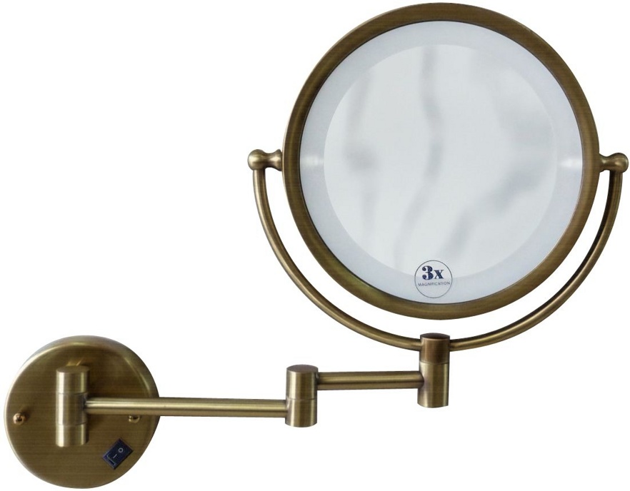 Зеркало увеличительное с подсветкой Boheme Medici 501/Бронзовое - фото