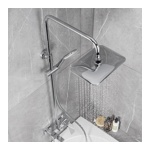 Душевая стойка Armatura Logon со смесителем для ванны со складным изливом, хром- фото6