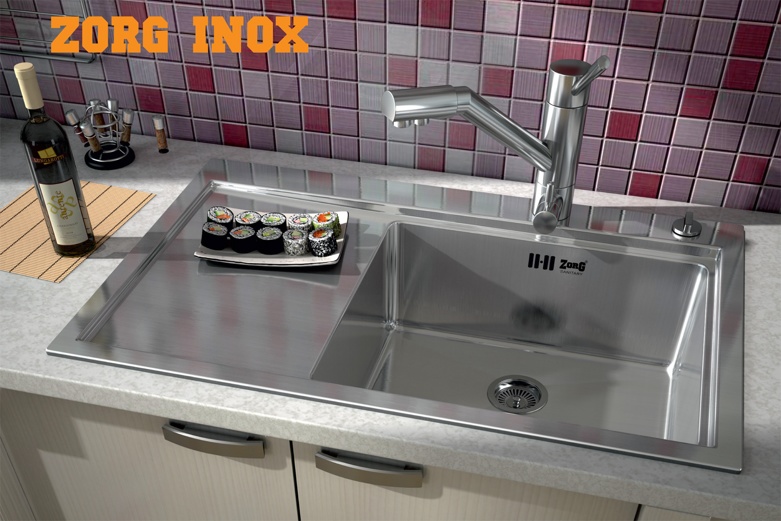 Кухонная мойка ZorG INOX RX-7852-R - фото
