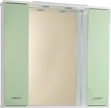 Шкаф настенный с зеркалом для ванной ФШНЗ3-87 бежевый
