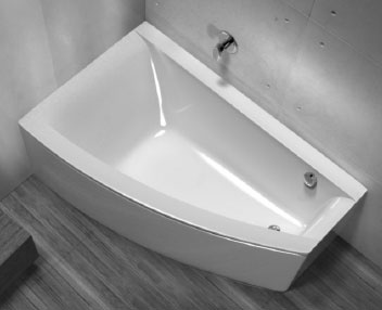 Ванна акриловая Kolo Clarissa XWA0860 160 x 100 асимметричная левая - фото
