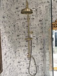 Стойка Boheme Medici с верхним душем(25 см) без смесителя- фото3
