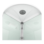 Душевая кабина DOMANI-SPA Simple High 90*90*2180 прозрачное стекло / белые стенки с крышей- фото3