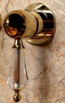Гигиеническая лейка со смесителем Boheme GOLD с кристаллом Swarovski- фото3