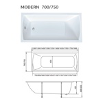 Ванна акриловая 1 Marka Modern 165х70- фото5