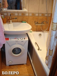 Раковина для установки на стиральную машину Кувшинка Болеро- фото2