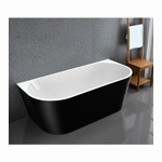 Ванна пристенная Frank F6163 White/Black 1700x800- фото2