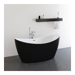 Ванна отдельностоящая Frank F6107 White/Black- фото