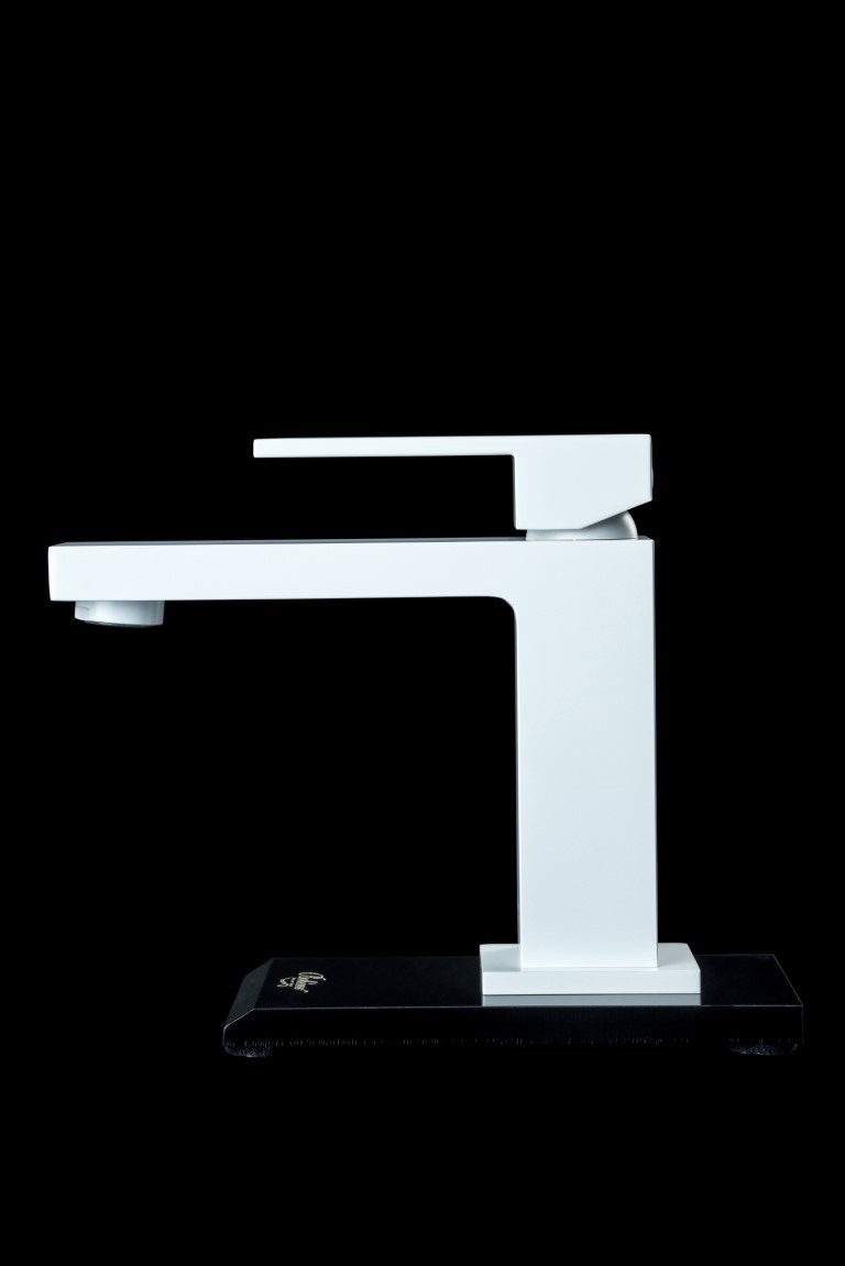 Смеситель для умывальника Boheme Qubic Matt White 471-MW - фото3