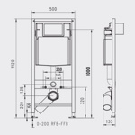 Инсталляционная система для подвесного унитаза JOMO 103-000000001- фото2