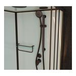 Душевая кабина FRANK F412 Black без крыши 120x80х2100- фото2