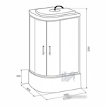 ДУШЕВАЯ КАБИНА IVA SC120CTR 120x80*215- фото2