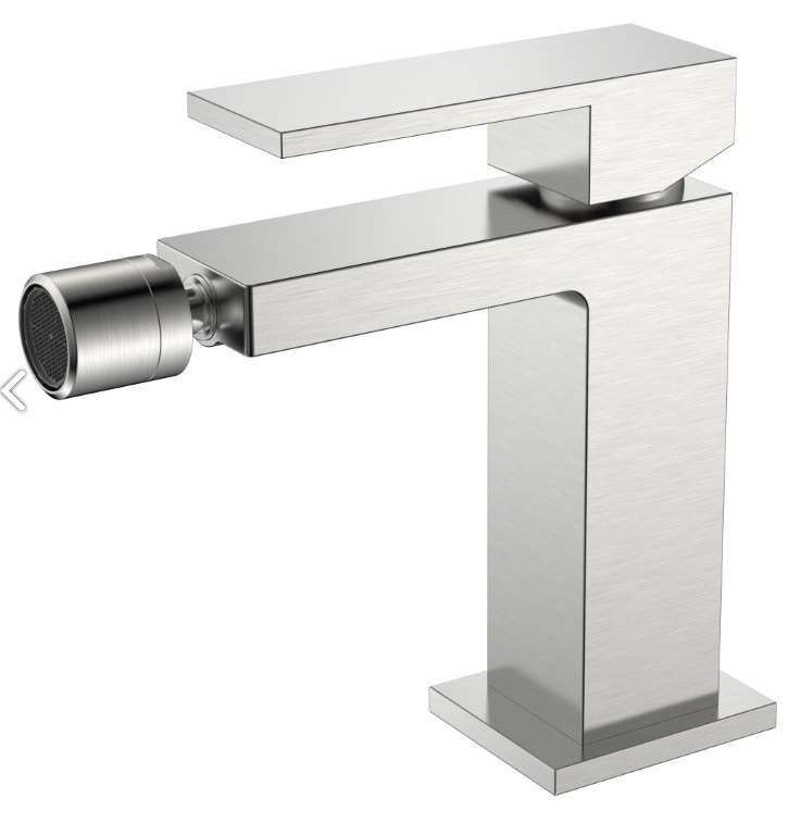 Смеситель для биде Boheme Qubic Brushed Nickel 476-NB - фото