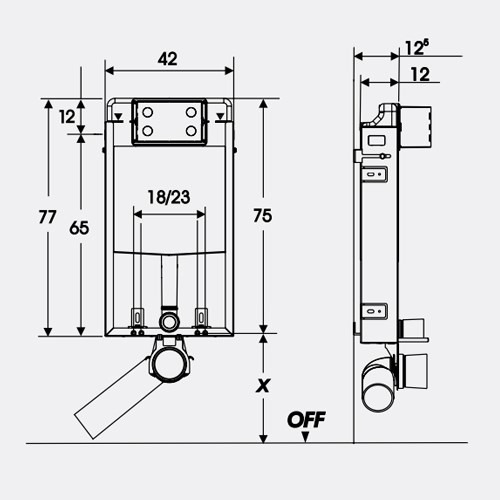 Инсталляционная система для приставного унитаза JOMO 164-14600479-00 - фото2