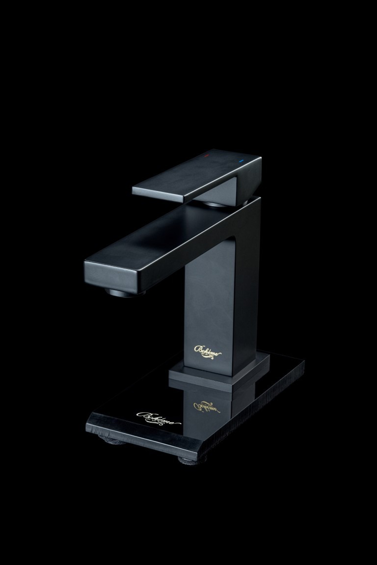 Смеситель для умывальника Boheme Qubic Matt Black 471-B - фото3