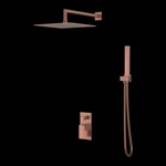 Смеситель встраиваемый с душ набором Boheme Qubic Bronze 474-3-BRB- фото